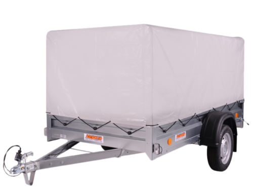 Przyczepa Neptun wraz ze stelażem i plandeką